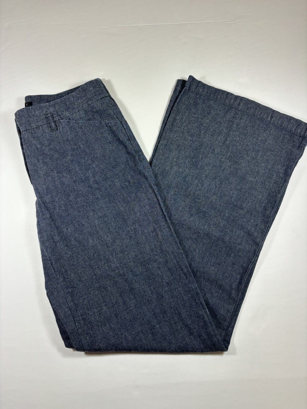 Theory Trouser Jeans Dark Chambray Denim 2 Wide Leg